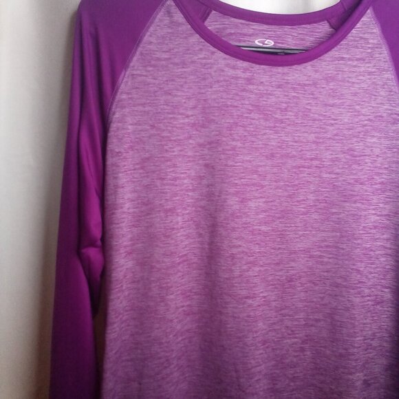 C9 Champion Shirt Women M Long Sleeve DuoDry Active Athletic Purple - Picture 12 of 16